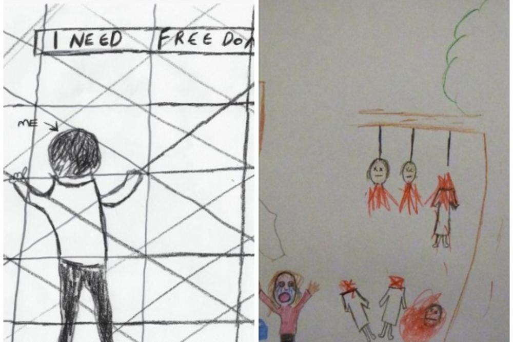 TUGA! DALI SU IM PAPIR I BOJICE: Crteži dece izbeglica će vam slomiti srce! Na njima su iscrtali sve užase koje su prošli, ali i nadu koju ne gube! (FOTO)