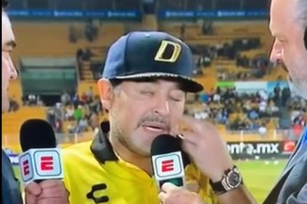 MARADONA RAZVALJEN PRED KAMERAMA: Ovo je najluđa izjava ikada! Slavni Argentinac nije mogao da progovori, a kada je konačno uspeo, niko ga nije razumeo! (VIDEO)