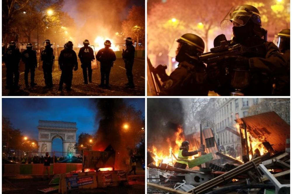 PARIZ I DALJE GORI ZBOG CENA GORIVA: Protesti se nastavljaju, policija upotrebila GUMENE METKE! Povređeno 20, a uhapšene desetine demonstranata (FOTO, VIDEO)
