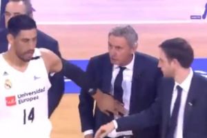 KAD IZNERVIRAŠ KARIJA PEŠIĆA: Trener Barselone u klinču sa košarkašima Reala (VIDEO)
