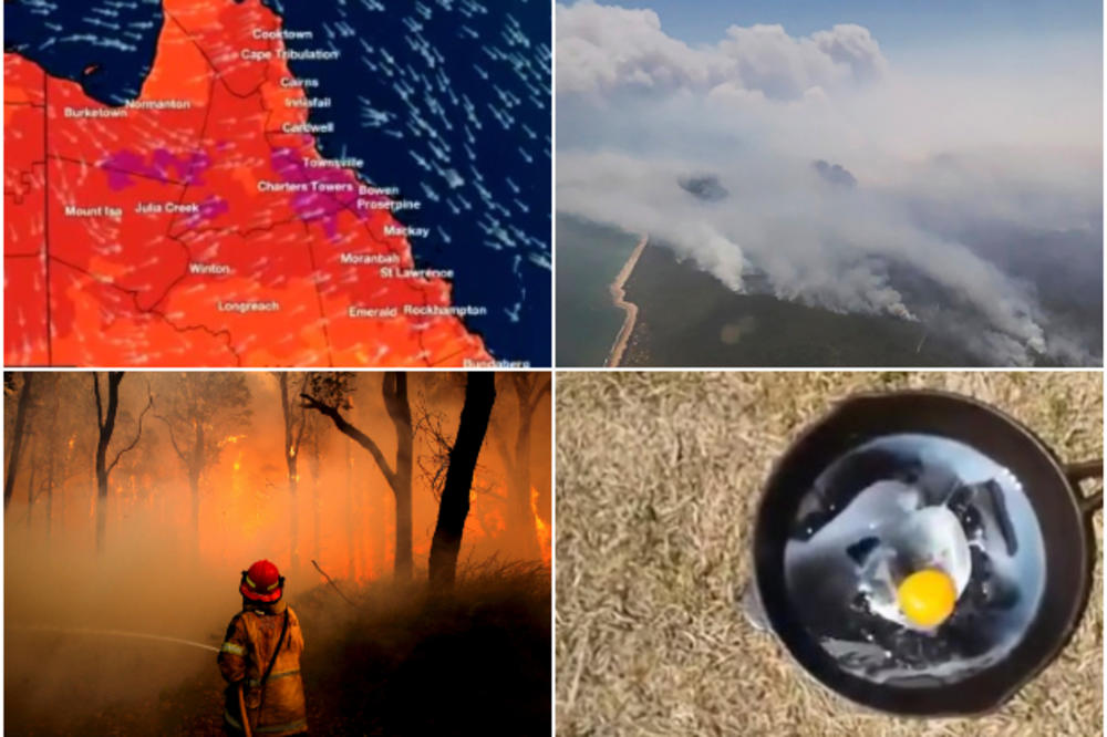PAKLENE VRUĆINE U AUSTRALIJI! Kuvaju se na 42 stepena, požari prete! Pogledajte kako prže jaja na suncu! (VIDEO)