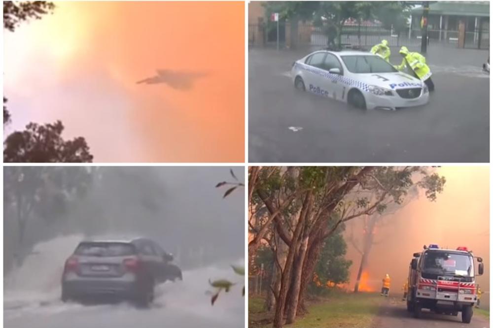 NE ZNAJU ŠTA IH JE SNAŠLO! DVE KATASTROFE POGODILE AUSTRALIJU: Sidnej potopile obilne kiše, a Kvinslend guta VATRENA STIHIJA! (VIDEO)