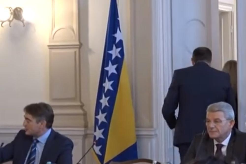DODIK NAPUSTIO SASTANAK U PREDSEDNIŠTVU: Nije bila istaknuta zastava Republike Srpske (VIDEO)