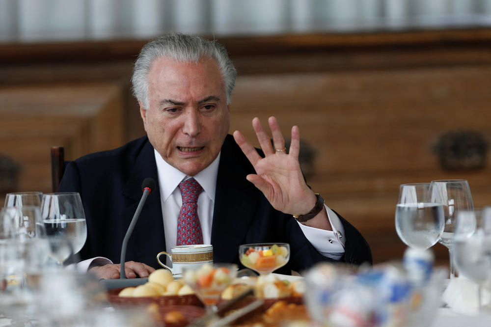 PODIGNUTA OPTUŽNICA ZA KORUPCIJU PROTIV PREDSEDNIKA BRAZILA: Temera terete za pranje novca i primanje mita