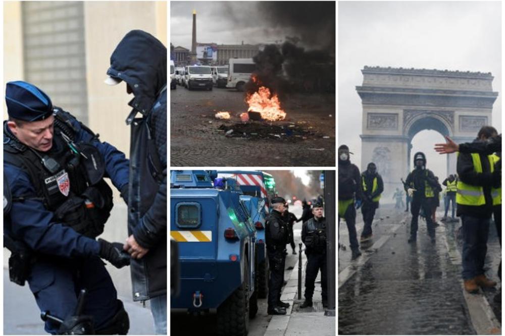 HAOS U PARIZU U SLIKAMA: Prestonica Francuske GORI, policija uzvraća SUZAVCEM! (FOTO)