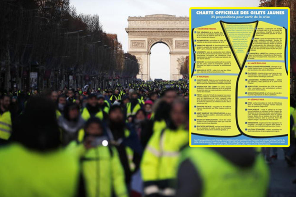 ŽUTI PRSLUCI TRAŽE FREGZIT, POVLAČENJE IZ NATO, 5 MILIONA NOVIH KUĆA: Isplivao dokument francuskih demonstranata i ovo su navodno njihovi ZAHTEVI! (FOTO)