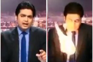 PAZI, GORI VODITELJ: TV debatu u Indiji prekinula VATRENA LOPTA (VIDEO)