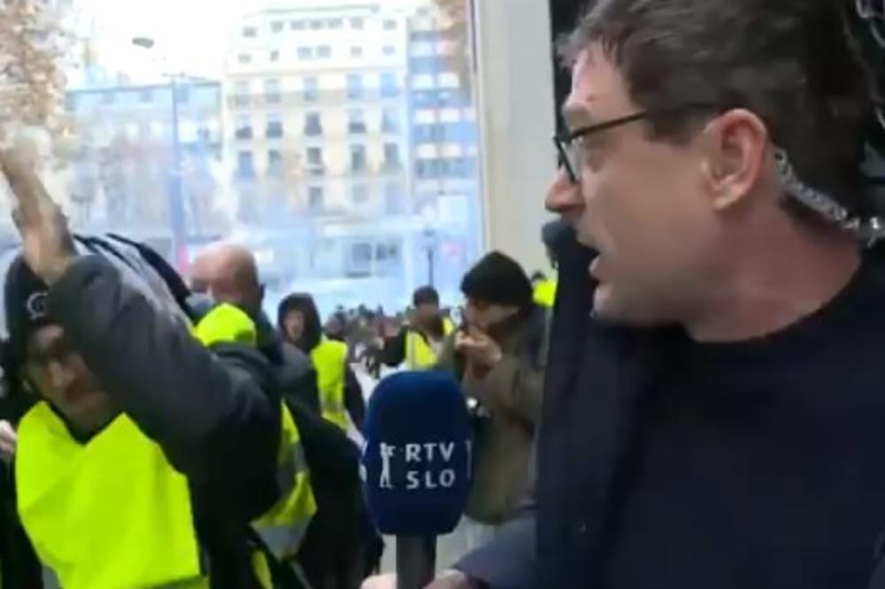SLOVENAČKI REPORTER USRED PARISKOG HAOSA: Izveštavao sa protesta, a onda su krenule detonacije i dimne bombe (VIDEO)