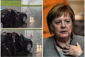SMOTANA TEREZA MEJ, BAŠ JOJ NIŠTA NE IDE OD RUKE: Merkelova u šoku gledala povuci-potegni dok britanska premijerka pokušava da izađe  iz auta! (VIDEO)