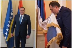 KOMŠIĆ PODMEĆE DODIKU DA JE TRAŽIO UKLANJANJE ZASTAVE BIH: Komšić brani zastavu BiH, koja nije sporna, a ćuti o postavljanju srpske zastave, koju Dodik ljubi!