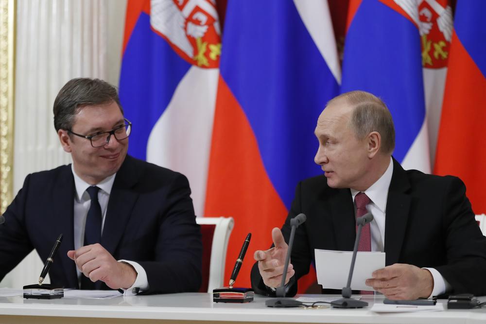POČAST: Putin sa Vučićem u Hramu Svetog Save