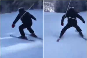NE TAMO, SUADE, TAMO JE MEDO! Ovakav čas skijanja niste videli do sada! HIT! (VIDEO)
