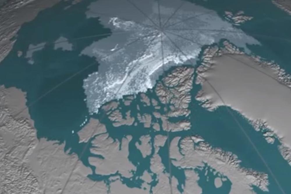 NADREALNA ANIMACIJA: Pogledajte otapanje leda na Arktiku u proteklih 25 godina! SPEKTAKULARNO! (VIDEO)