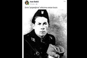 SKANDALOZNA OBJAVA SINA POSLANIKA HDZ: Podelio sliku ustaše koji drži glavu ubijenog Srbina, pa poželeo Srbićima sretan Božić
