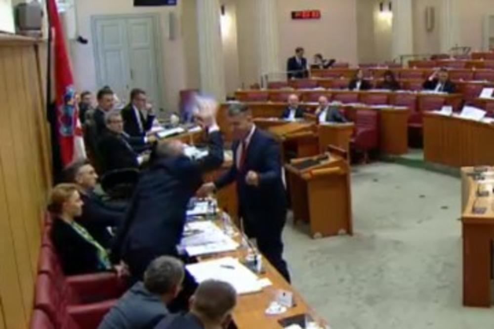 SKANDAL U HRVATSKOM SABORU: Ministar odbrane podivljao i iščupao maketu aviona iz ruku poslanika i bacio na pod! (VIDEO)