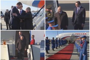UŽIVO TRI SRPSKA MIGA DOPRATILA RUSKI PREDSEDNIČKI AVION: Putin sleteo u Beograd, Vučić ga dočekao na pisti beogradskog aerodroma! (VIDEO, FOTO)
