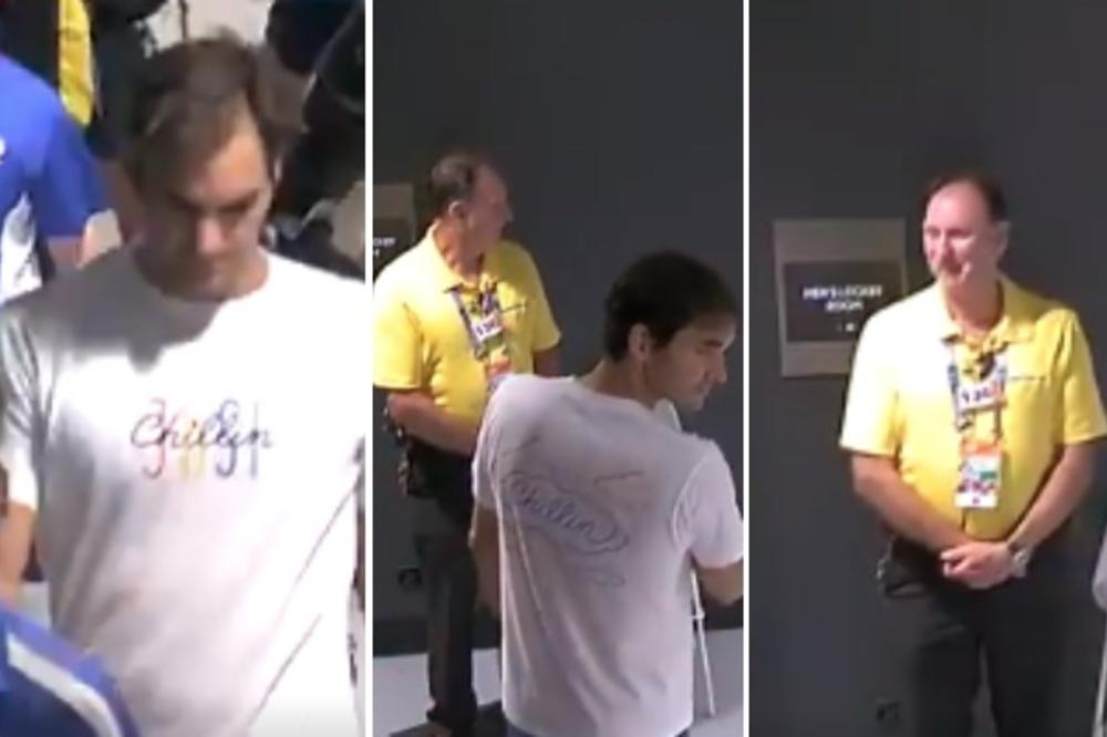 DALJE NEĆEŠ MOĆI! Obezbeđenje zastavilo Federera u Melburn parku! Ono što je Švajcarac posle toga uradio IZNENADILO JE SVE (VIDEO)