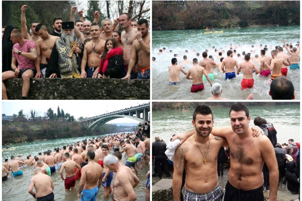 ČAĐENOVIĆ PRVI DOPLIVAO DO ČASNOG KRSTA U PODGORICI:  U Bogojavljenskoj trci učestvovalo 150 plivača! (FOTO)