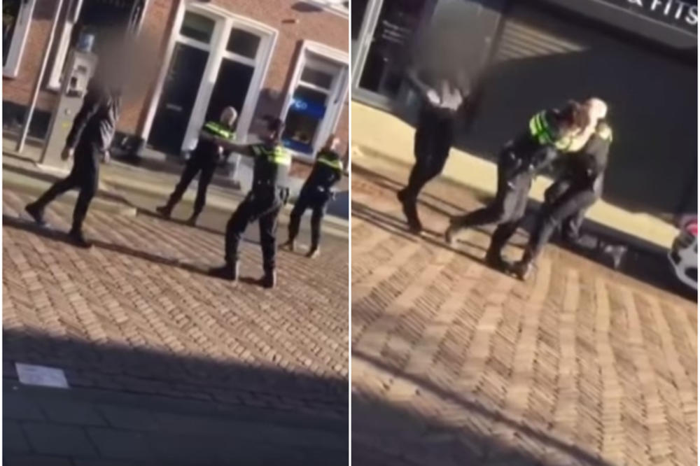 ŽESTOK OBRAČUN U HOLANDIJI: Napao 3 policajca, skakao na kola, pravio haos! Borili se pendrecima, biber-sprejem čak i mecima, ali su ga JEDVA SAVLADALI! (VIDEO)