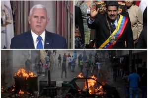 NEREDI U VENECUELI POČELI POSLE OPASNE PORUKE IZ AMERIKE! Pens: Maduro je diktator bez legitimnog prava na vlast! Republikanci traže od Trampa da prizna Gvaida kao novog predsednika! (VIDEO)