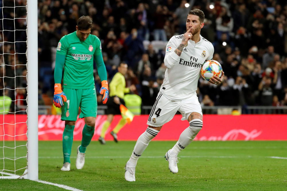 KAPITEN ČUVA KRALJA: Serhio Ramos vodio Real do pobede nad Đironom u goleadi u Madridu