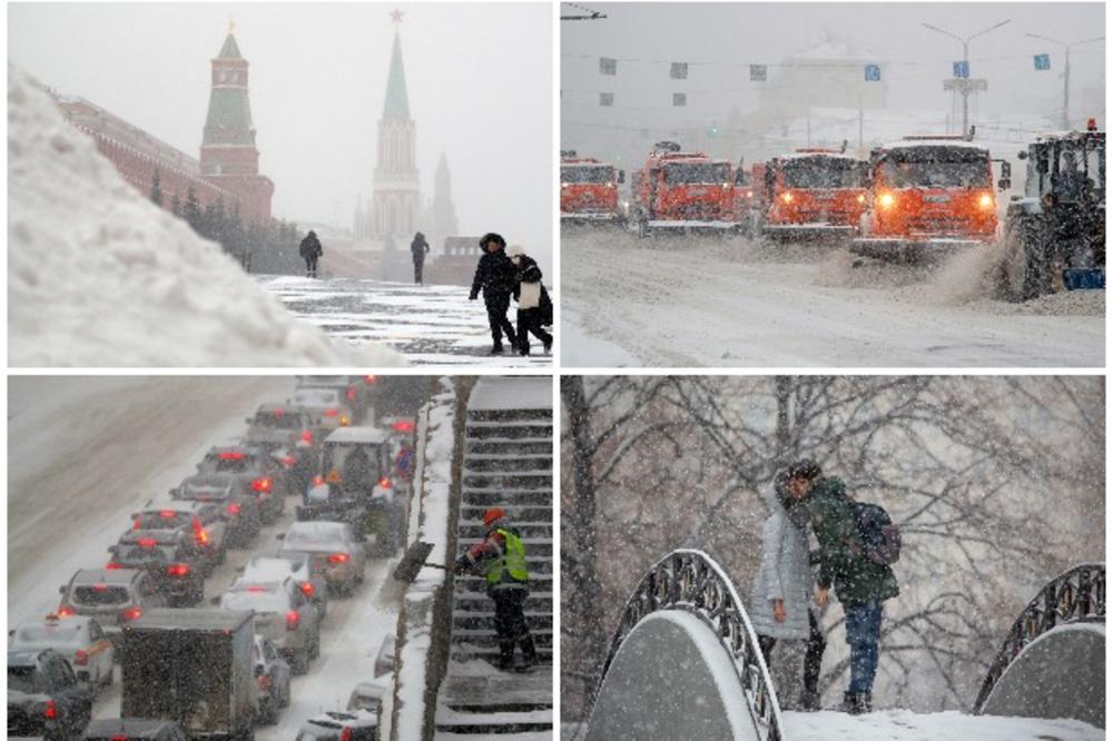MOSKVA NAČISTO ZAVEJANA! Sneg tuče rekorde! Na sve strane haos, karamboli i blokade! (VIDEO, FOTO)