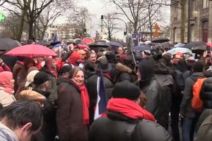 KONTRAMITING U PARIZU PROTIV ŽUTIH PRSLUKA: Crvene marame i Plavi prsluci na protestu zbog nasilja (FOTO, VIDEO)