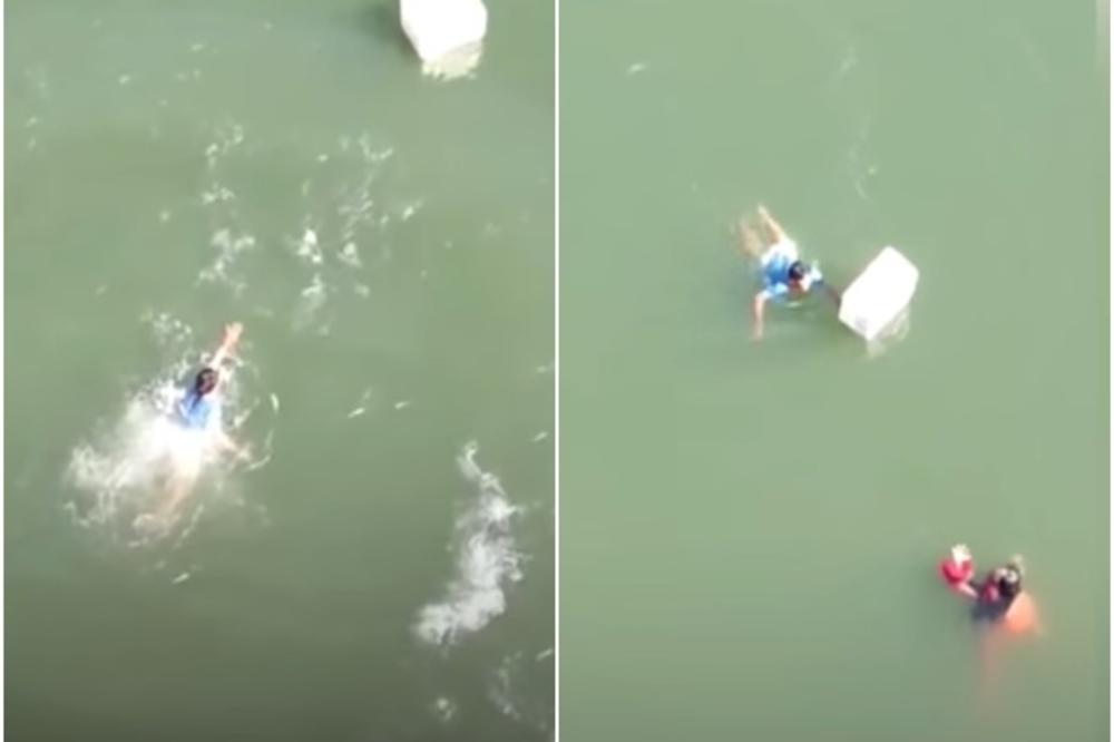 DAVILA SE U RECI, NIKO NIJE MOGAO DA JOJ POMOGNE: Onda se pojavio heroj koji je sa visine od 20 metara skočio u vodu bez razmišljanja (VIDEO)
