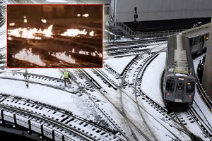 ČIKAGO U PLAMENU: Evo kako se železnica bori da polarna hladnoća ne iskida šine! (VIDEO)