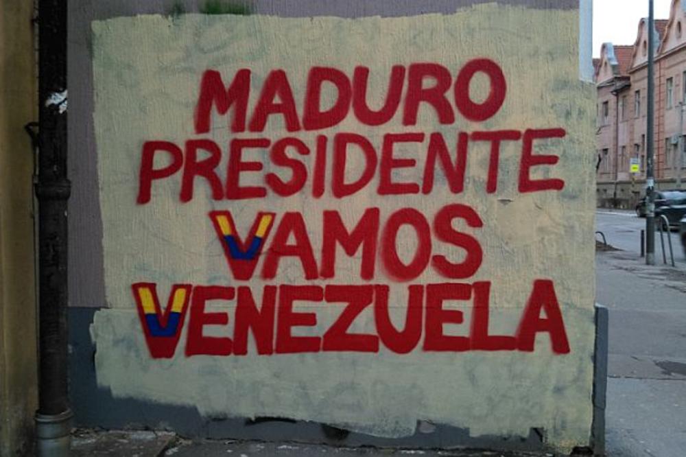 GRAFITI ZA MADURA USRED NOVOG SADA: Maduro presidente, vamos Venezuela! Kosovo je Srbija! (FOTO)