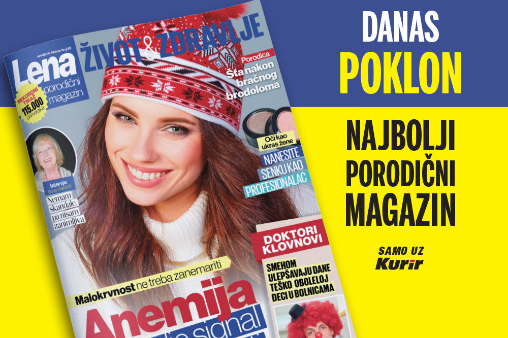 KURIR DANAS POKLANJA NOVI BROJ NAJBOLJEG PORODIČNOG MAGAZINA: Lena vam otkriva kako da prepoznate malokrvnost