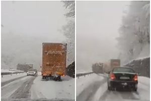 HAOS U BiH! SNEG BLOKIRAO SAOBRAĆAJ: Kolaps na Komaru, kamioni se poprečili i blokirali put (FOTO, VIDEO)