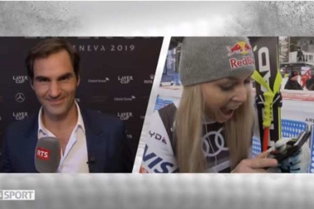 KADA GA JE VIDELA, ZINULA JE OD ČUDA! Federer pozvao Lindzi Von i rekao: MISLIO SAM NA TEBE! O njenoj REAKCIJI na ovaj poziv priča CEO SVET! (VIDEO)