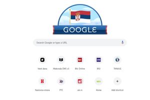 GUGL U BOJAMA SRBIJE: Internet pretraživač čestita nam Dan državnosti