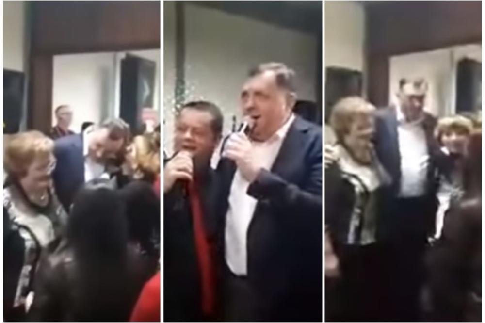 DODIK ZAPEVAO ZA KOLEGINICE IZ STRANKE: Latio se mikrofona, poslušajte kako je izveo Halidovu ROMANIJU! (VIDEO)
