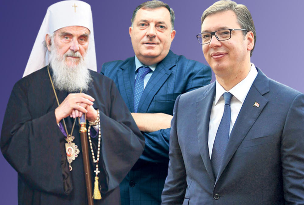 Često na udaru... Patrijarh Irinej, Aleksandar Vučić i Milorad Dodik