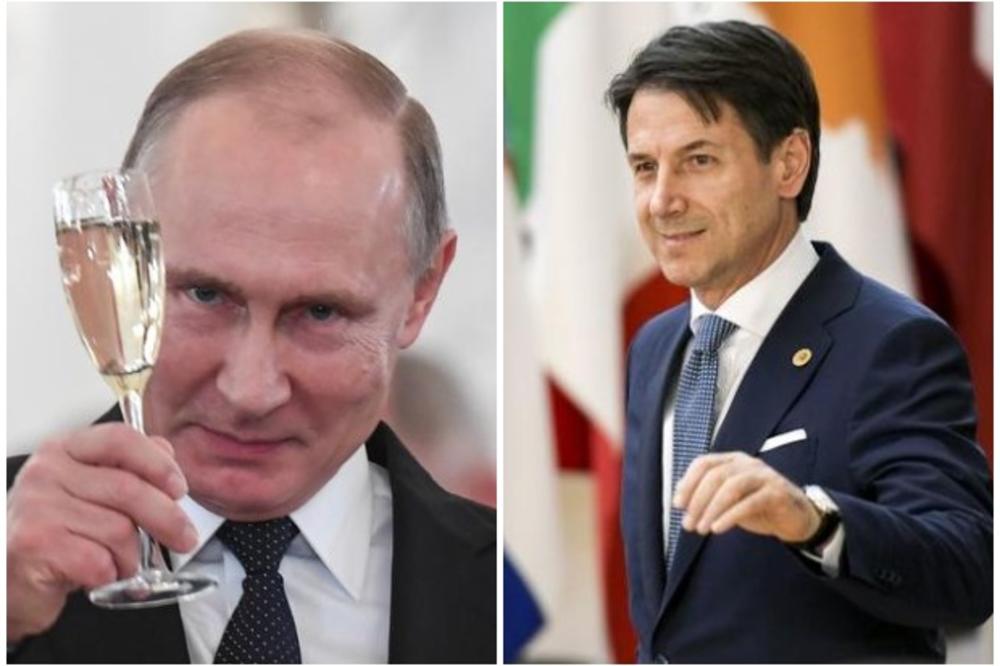 KONTE OBRADOVAO PUTINA: Italijanski predsednik tvrdi da se radi na ukidanju sankcija Rusiji