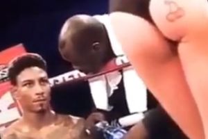 NEREALNA SCENA USRED MEČA: Izbezumljenog boksera ne zanima borba, jer ne može da skine pogled sa guze ringe devojke (VIDEO)