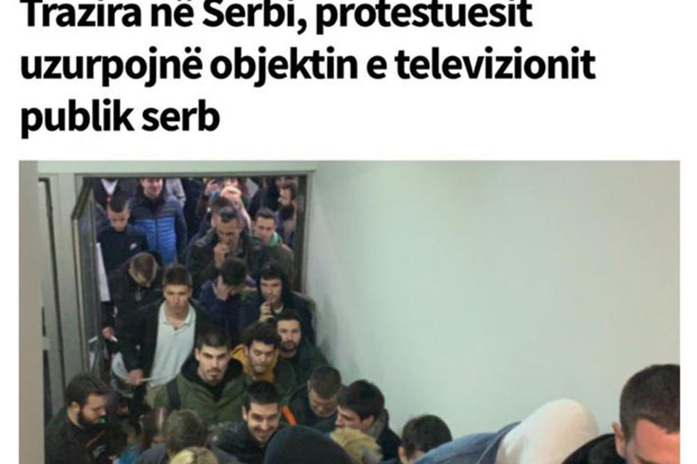 TAČI I HARADINAJ DALI PODRŠKU RUŠILAČKOM NAPADU NA RTS: Albanski mediji ne skrivaju zadovoljstvo zbog haosa u Beogradu!