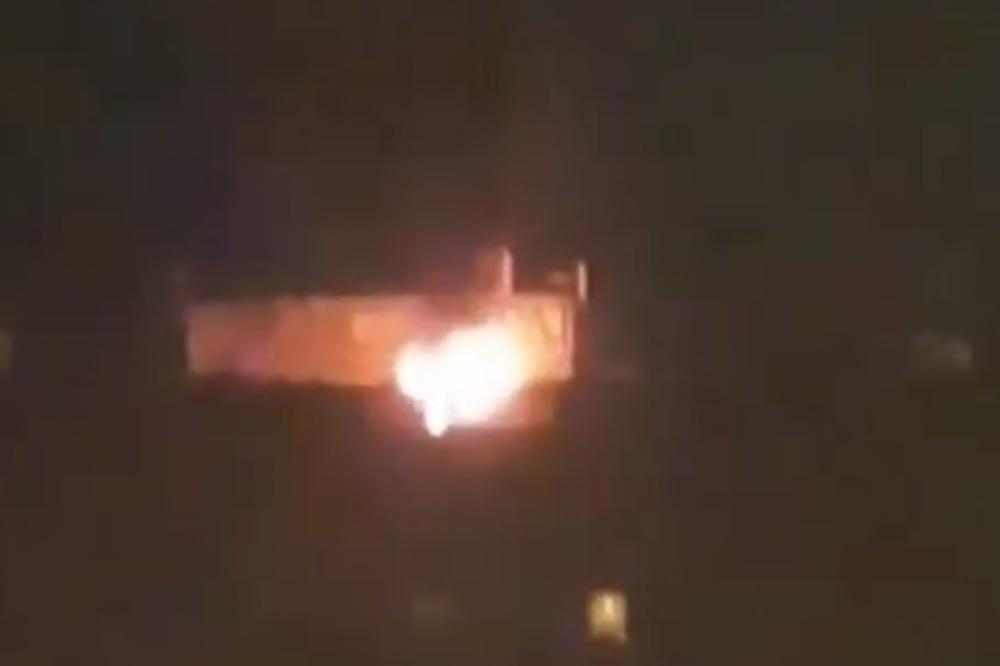 GOREO KROV HOTELA U NOVOM SADU: Zapalila se klima, gosti u panici kad je vatra buknula uvis (VIDEO)