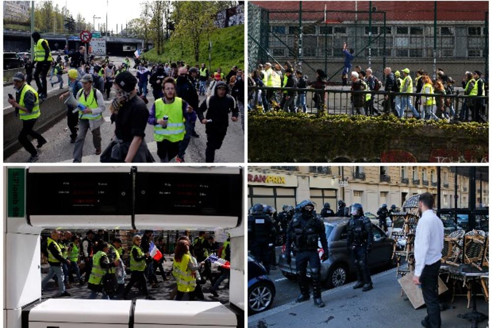 ŽUTI PRSLUCI PROŠETALI PARIZOM: Protesti mahom bili mirni, uhapšena 21 osoba (FOTO)