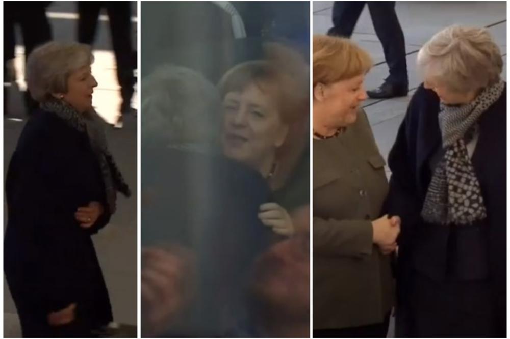 TEREZA GDE SI POLETELA: Mejova požurila na sastanak, ali je Merkelova imala važnija posla! Pre nekoliko meseci je Angela bila ta koja je čekala! (VIDEO)