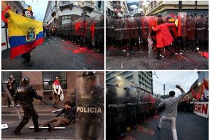 PROTERIVANJEM ASANŽA EKVADORSKI PREDSEDNIK IZAZVAO BES GRAĐANA: Masovni protesti u Kitu, policija upotrebila suzavac, demonstranti poručuju NAPOLJE SA MORENOM (VIDEO, FOTO)