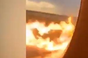 VRISCI I VAPAJI! HOROR SNIMAK IZ KABINE UPALJENOG AVIONA U MOSKVI: Ljudi u panici vrištali, dok je goreo zadnji deo letelice! (VIDEO)