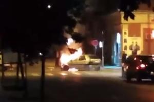 AUTOMOBIL BUKTINJA U PANČEVU: Pogledajte kako se zapalio posle sudara, užas! (VIDEO)