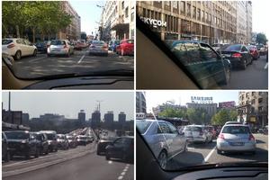 KOLAPS U GRADU! Evo zašto je zaustavljena kolona vozila na Brankovom mostu u smeru ka Novom Beogradu! (FOTO, KURIR TV)
