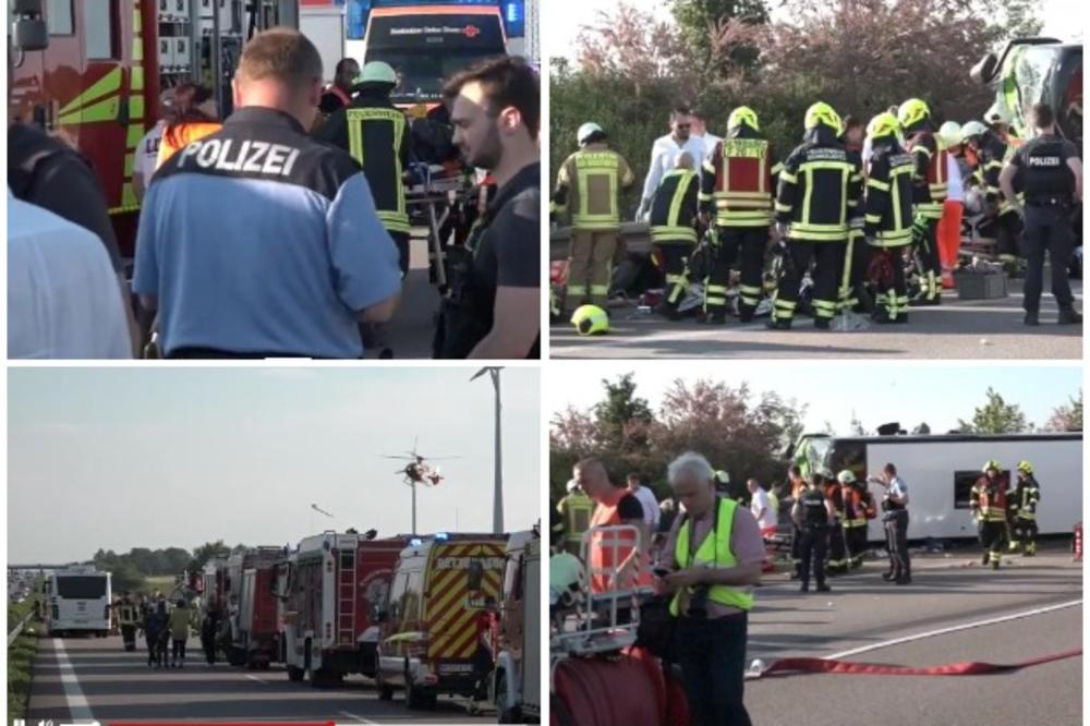 TRAGEDIJA U NEMAČKOJ: Ograda probila autobus, jedna osoba poginula, 74 povređene! (VIDEO)