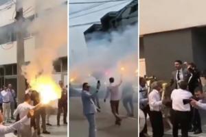 SPEKTAKL U REŽIJI FUDBALERA ZVEZDE: Ispred mladine zgrade upalili baklje i dozivali je pesmom koja je među Delijama veliki hit! (VIDEO)