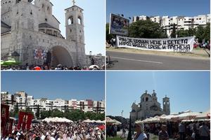 SRBI U CRNOJ GORI REKLI NE MILU! SA TROJIČINDANSKOG SABORA U PODGORICI UPUĆENA JASNA PORUKA: Ne damo naše manastire i crkve Đukanovićevom režimu! Ako ne odustane, branićemo ih svim sredstvima  (KURIR TV)