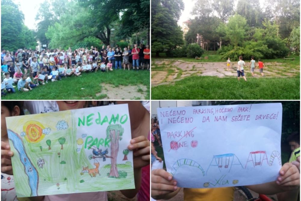 NEĆEMO PARKING, HOĆEMO PARKIĆ: Lozničani protestovali protiv najavljene seče stabala i gradnje parkiniga u njihovom parkiću